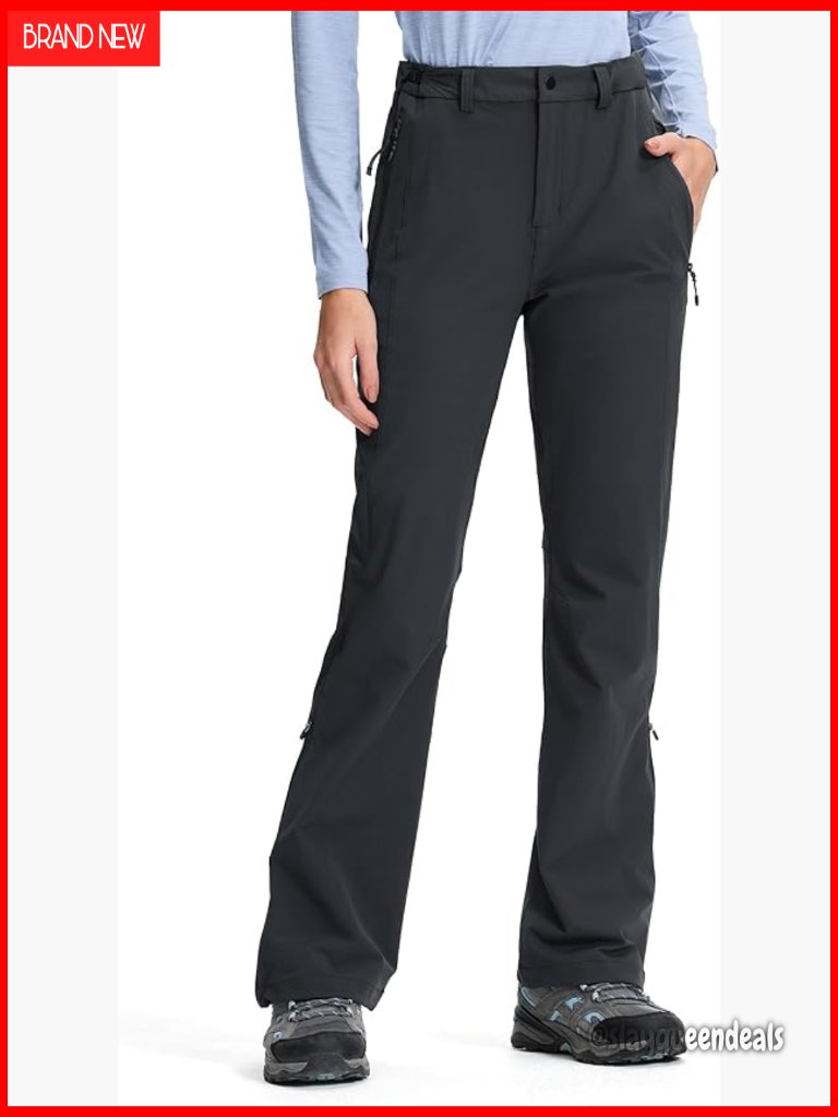 Women's Hiking Pants Flared Quick Dry Water Resistant Cargo Travel
